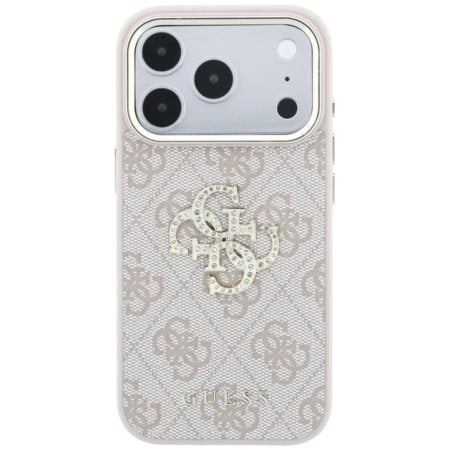 Guess 4G & Big Strass Handyhülle für iPhone 18 Pro Max / 17 Pro Max rosa