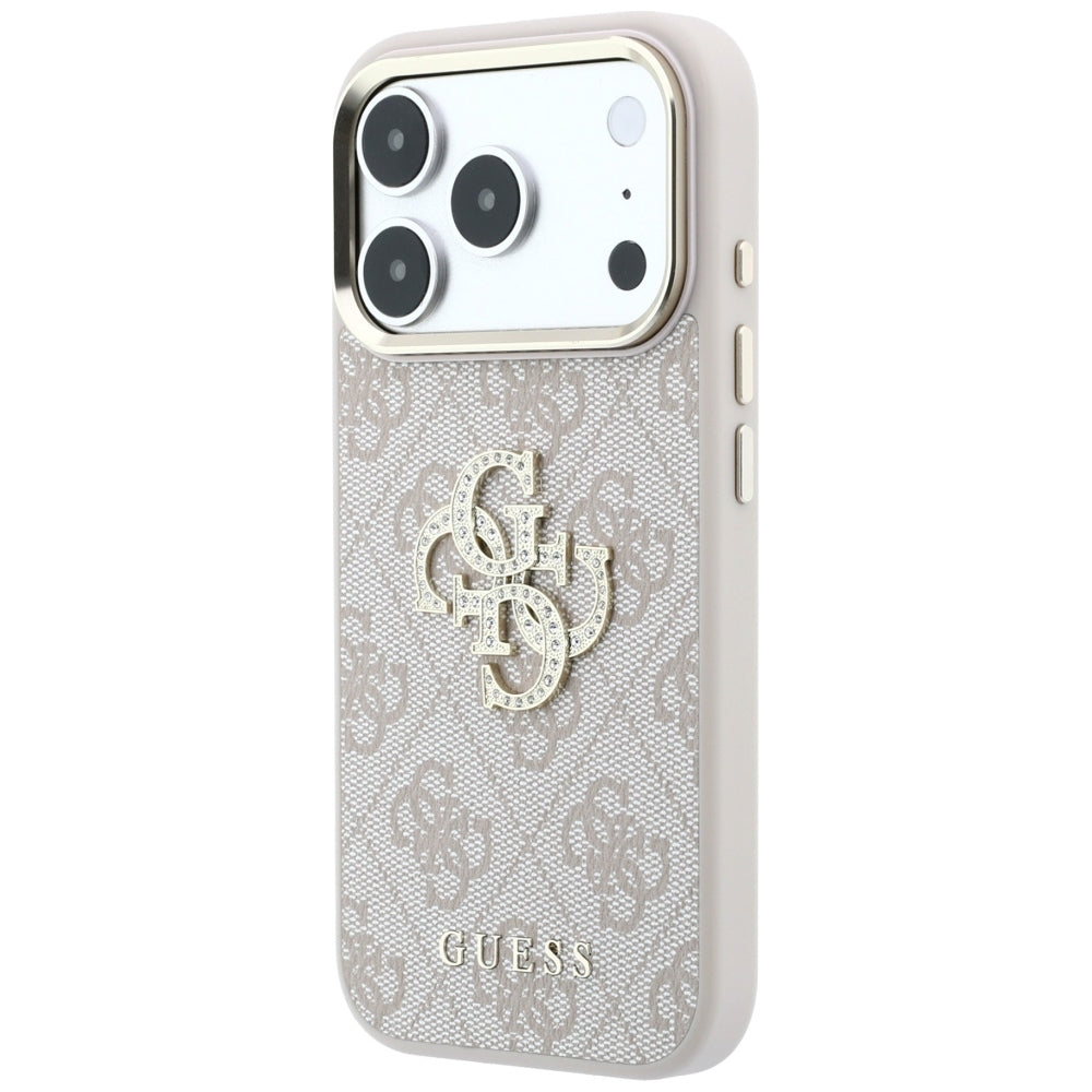 Guess 4G & Big Strass Handyhülle für iPhone 18 Pro Max / 17 Pro Max rosa