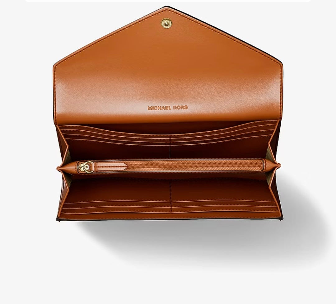 Michael Kors Jet Set Geldbörse Braun logo