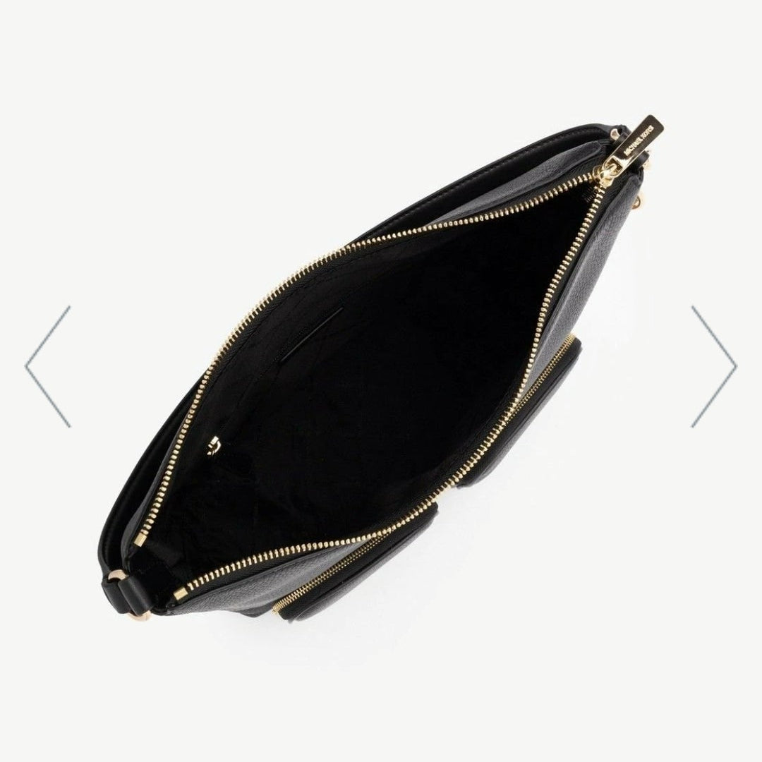 Michael Kors Merritt Black Large LG Shoulder Bag
