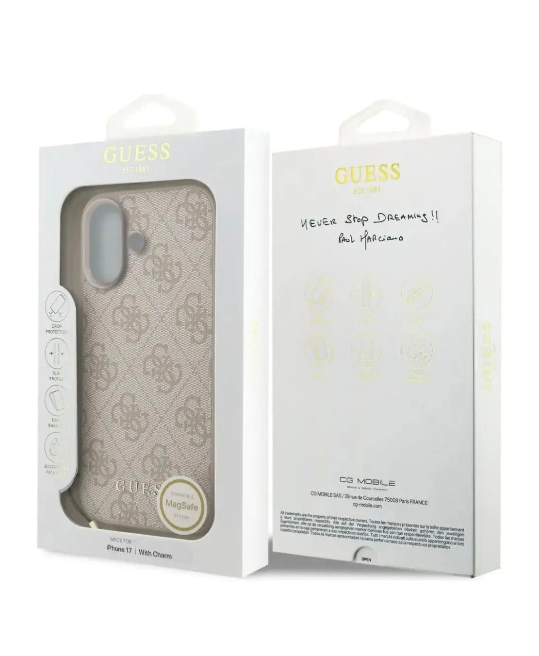 Guess Handyhülle für iPhone 17 Hardcase 4G Classic Rosa