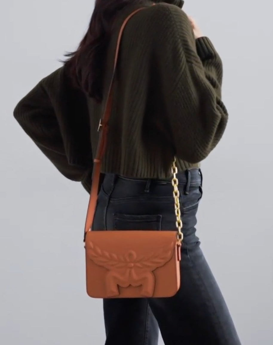 Mcm Himmel Crossbody Umhängetasche Terracotta