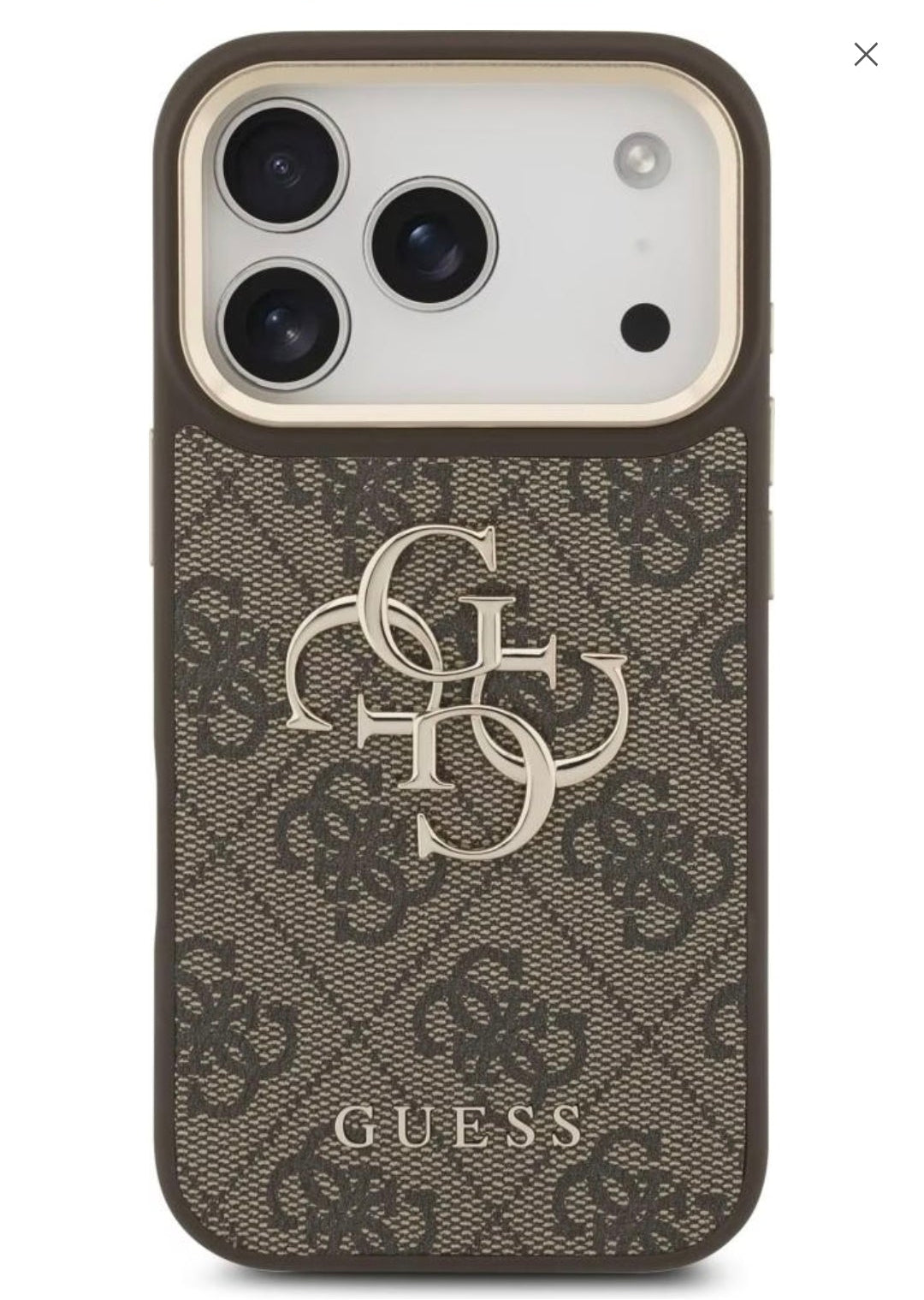 Guess - Big 4G Classic Logo with Big Strap crossbody strap Metal Buttons (GUHCP17LP4G4BCSW) - iPhone 17 Pro - Brown