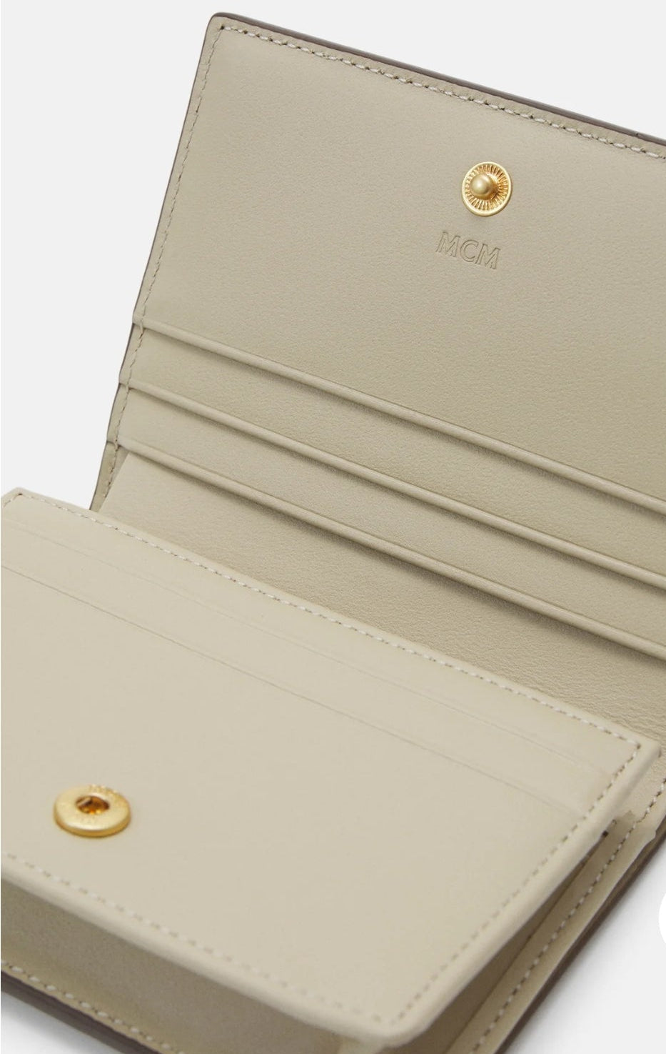 Mcm Tracy sall Wallet mini Geldbörse Beige