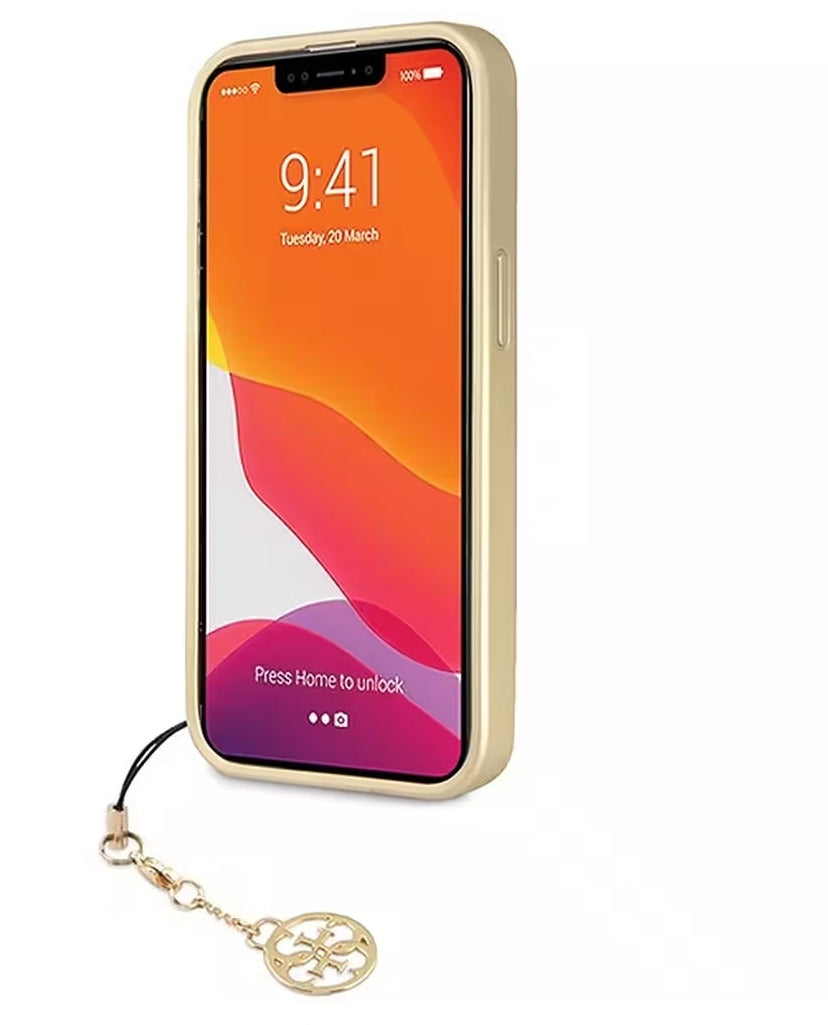 Guess iPhone 15 Pro Hülle Case Cover 4G Charms Grau