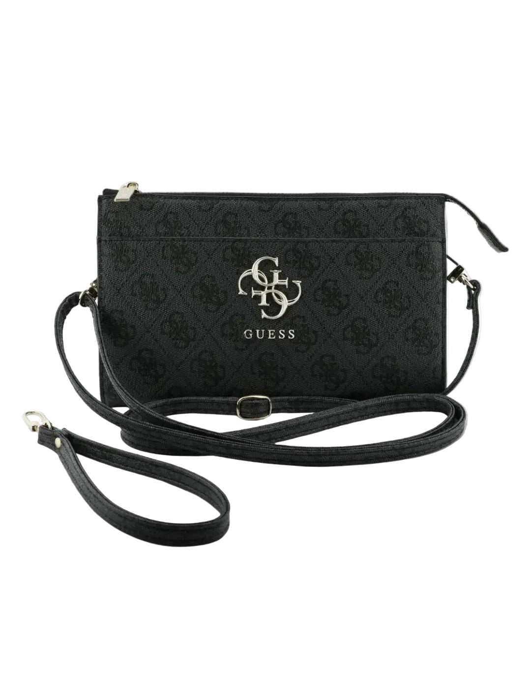 Guess Clutch 4G Big Metal Umhängetasche - Smartphone Tasche Schwarz