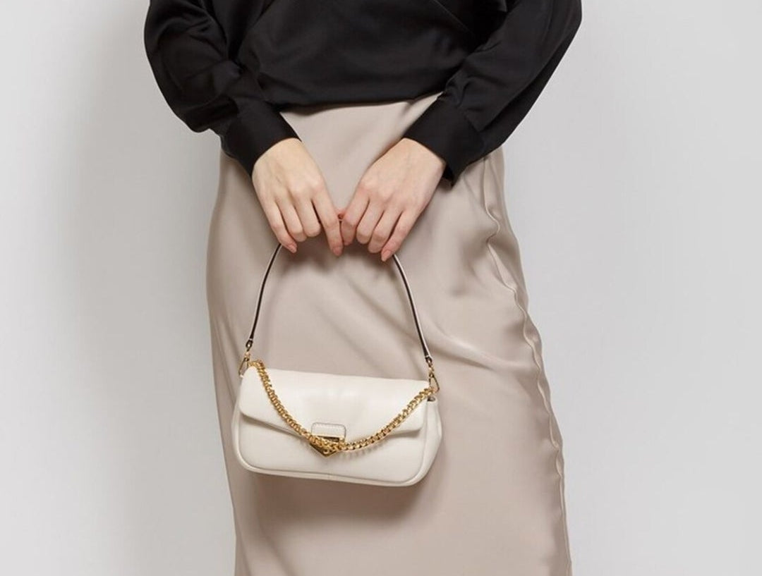 Michael Kors Soho Cony Pouchette Light Cream