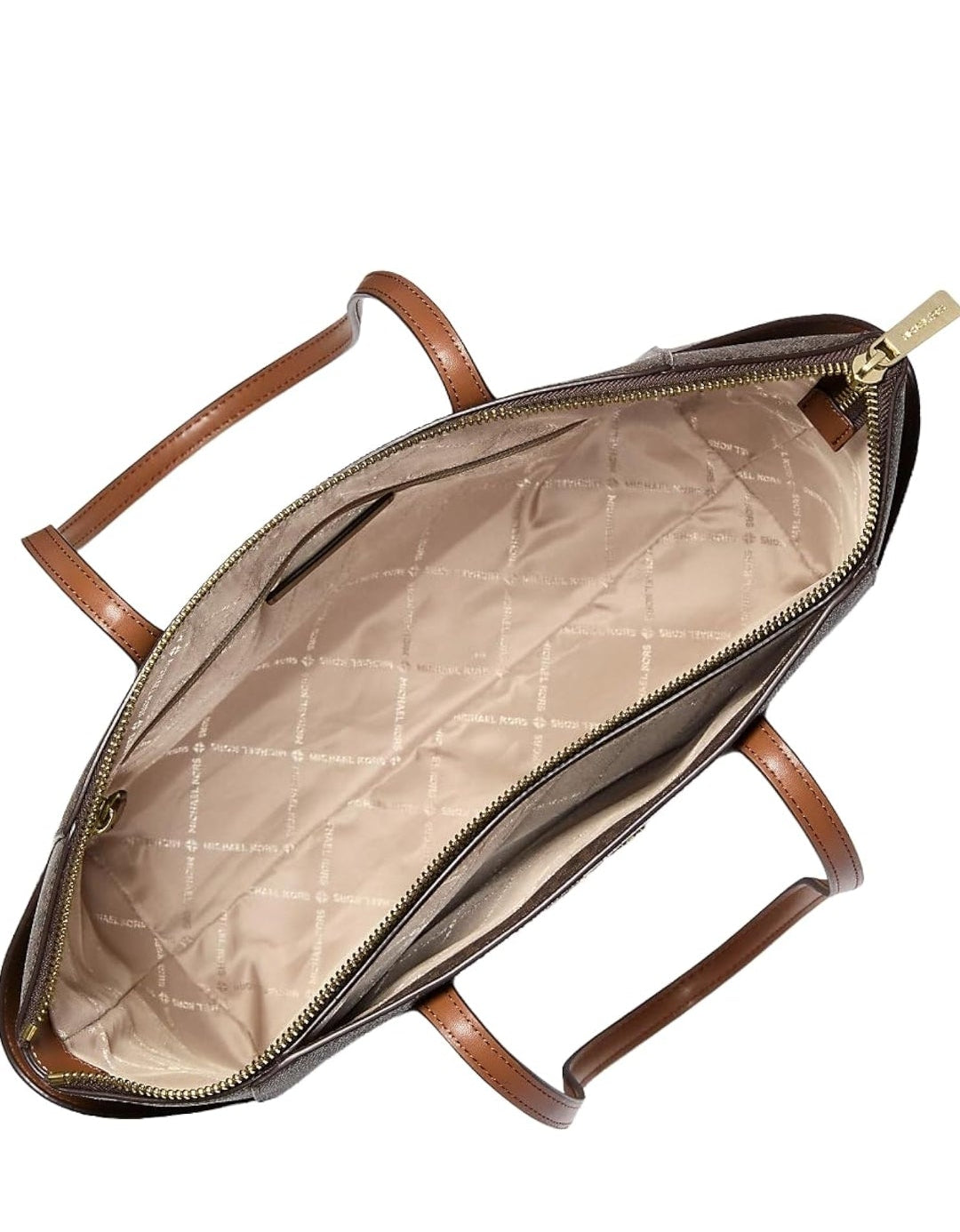 Michael Kors Voyager Tasche Handtasche Bag
Mittiges Reißverschlussfach Logo Braun