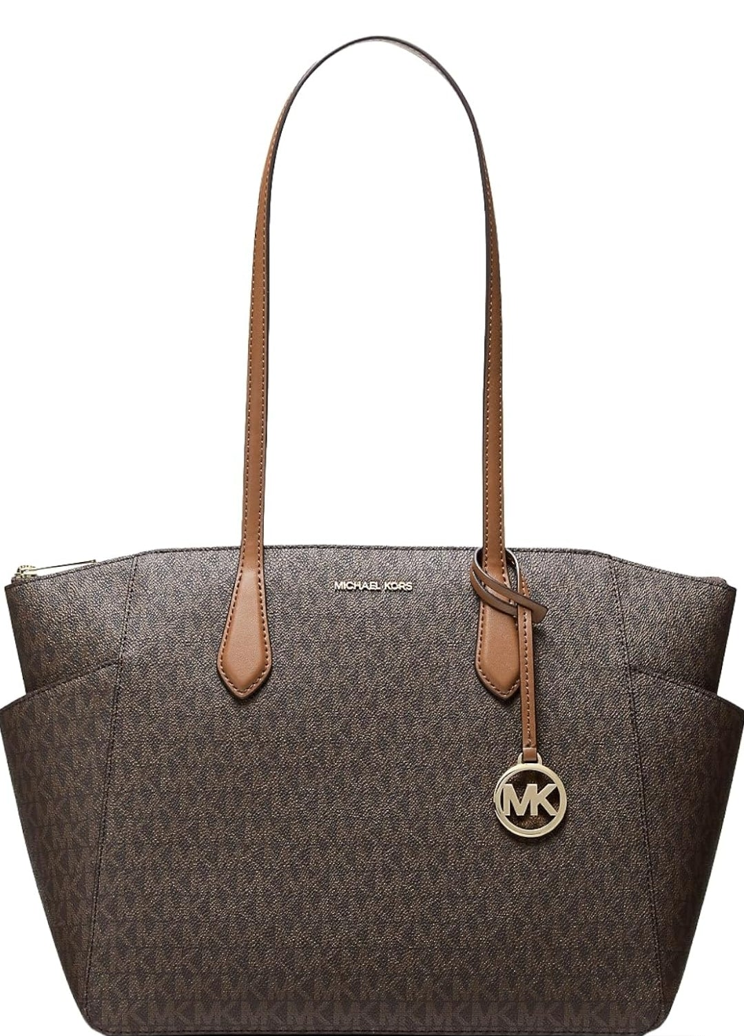 Michael Kors Voyager Tasche Handtasche Bag
Mittiges Reißverschlussfach Logo Braun
