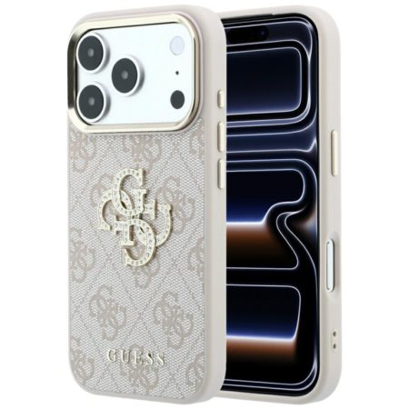Guess 4G & Big Strass Handyhülle für iPhone 18 Pro Max / 17 Pro Max rosa