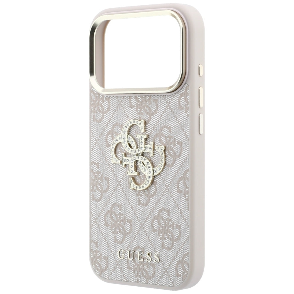 Guess 4G & Big Strass Handyhülle für iPhone 18 Pro Max / 17 Pro Max rosa