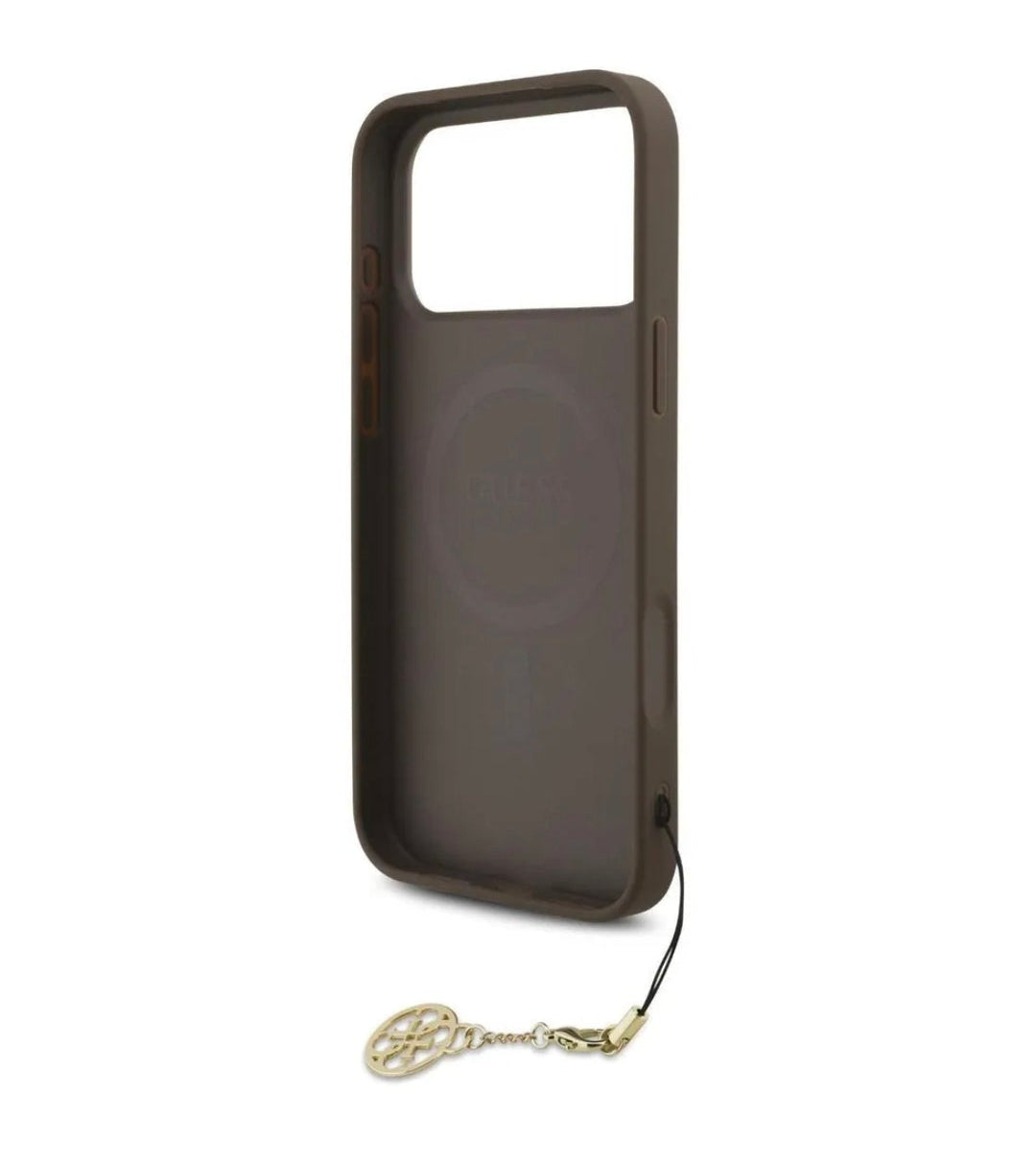 Guess 4g Charms Collection Magsafe Iphone 17 Pro Handyhülle Braun Braun One Size