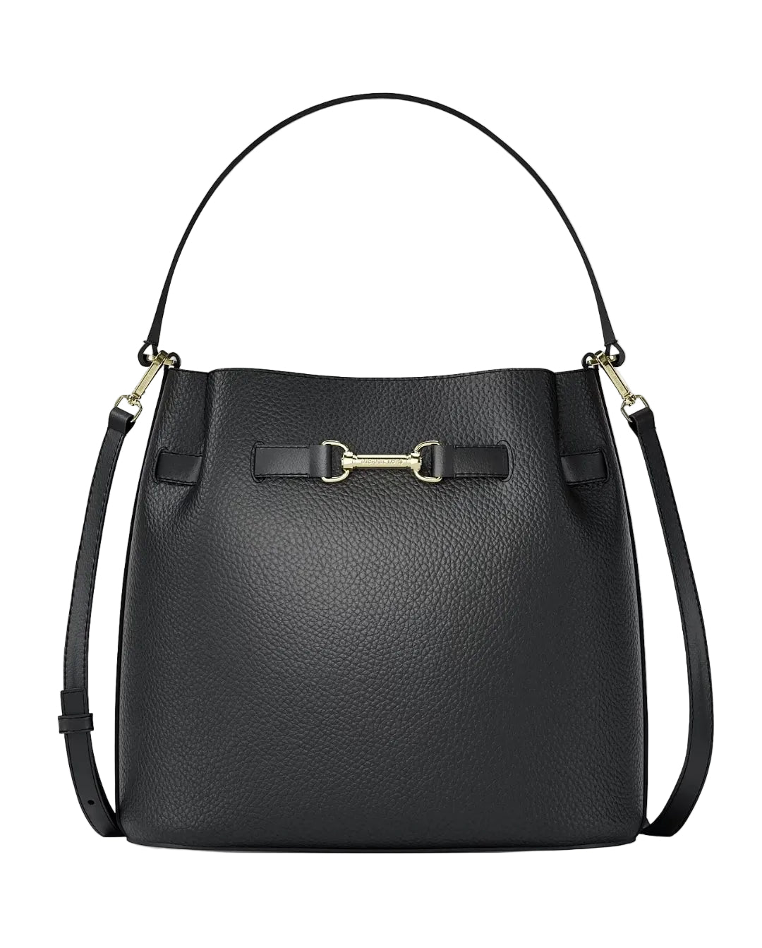 Carson Medium Leather Convertible Bucket Crossbody Bag