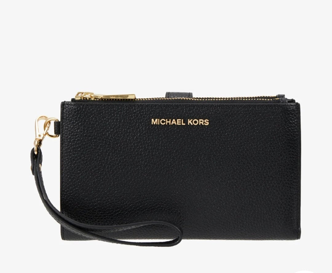 Michael Kors Jet set Travel   Double Zip Gelbörse Schwarz