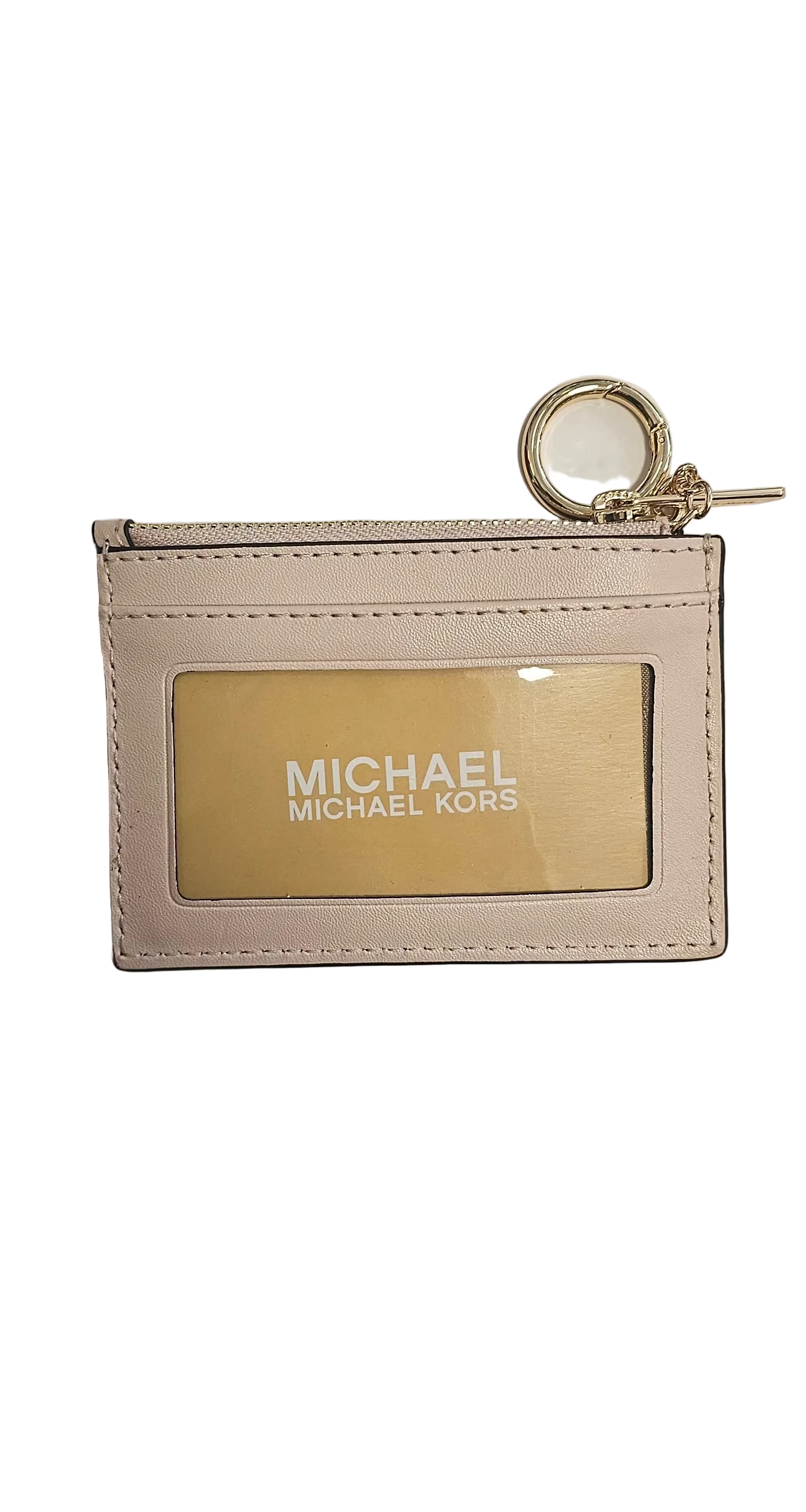 Michael Kors Card Case mit Schlüsselanhänger Powder Blush / Rose Poudre