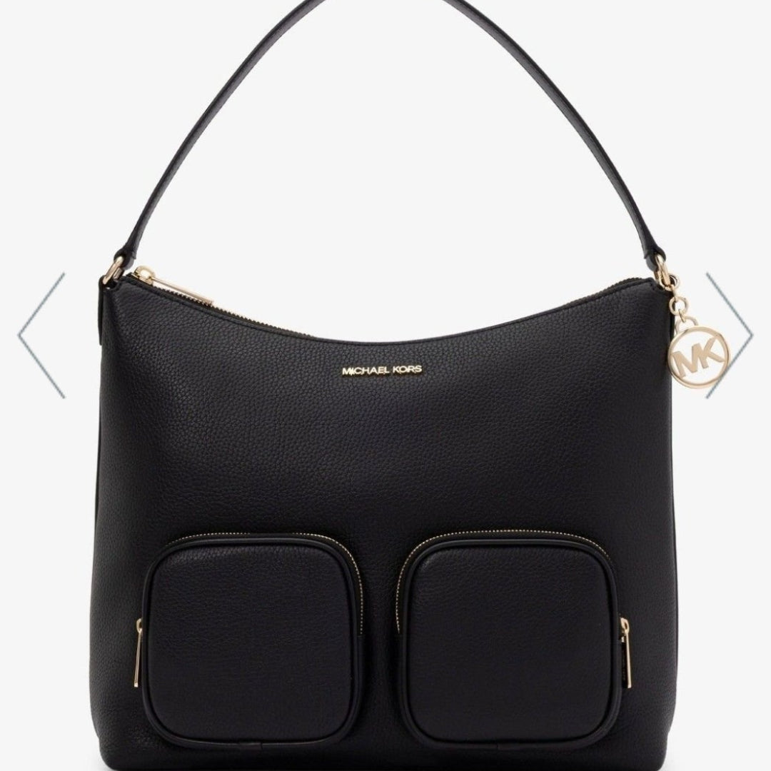 Michael Kors Merritt  Black Large LG Shoulder Bag