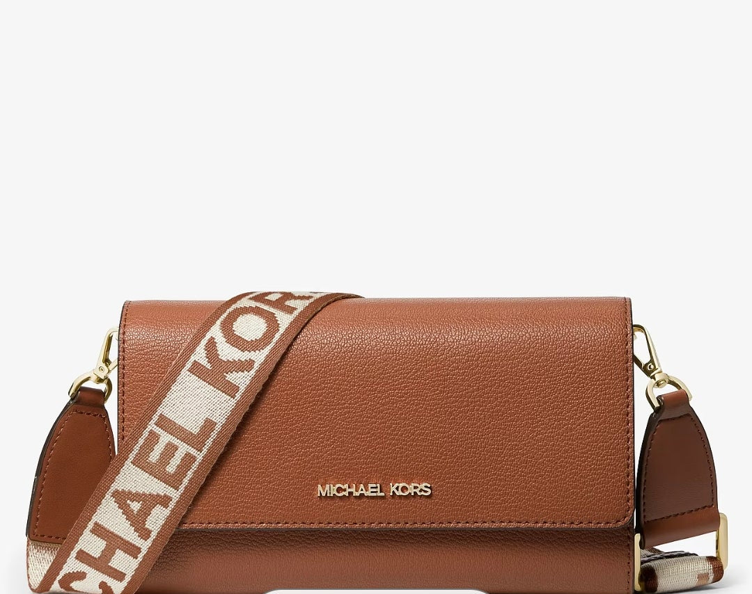 Michael Kors
Jet Set Large Leather Crossbody Bag in  Frabe Luggage