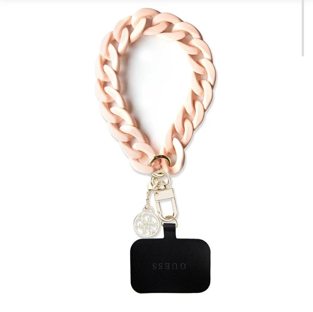 Guess GUOUCBMC4MP Universal Big Hand Strap case - pink Acrylic 4G Charm