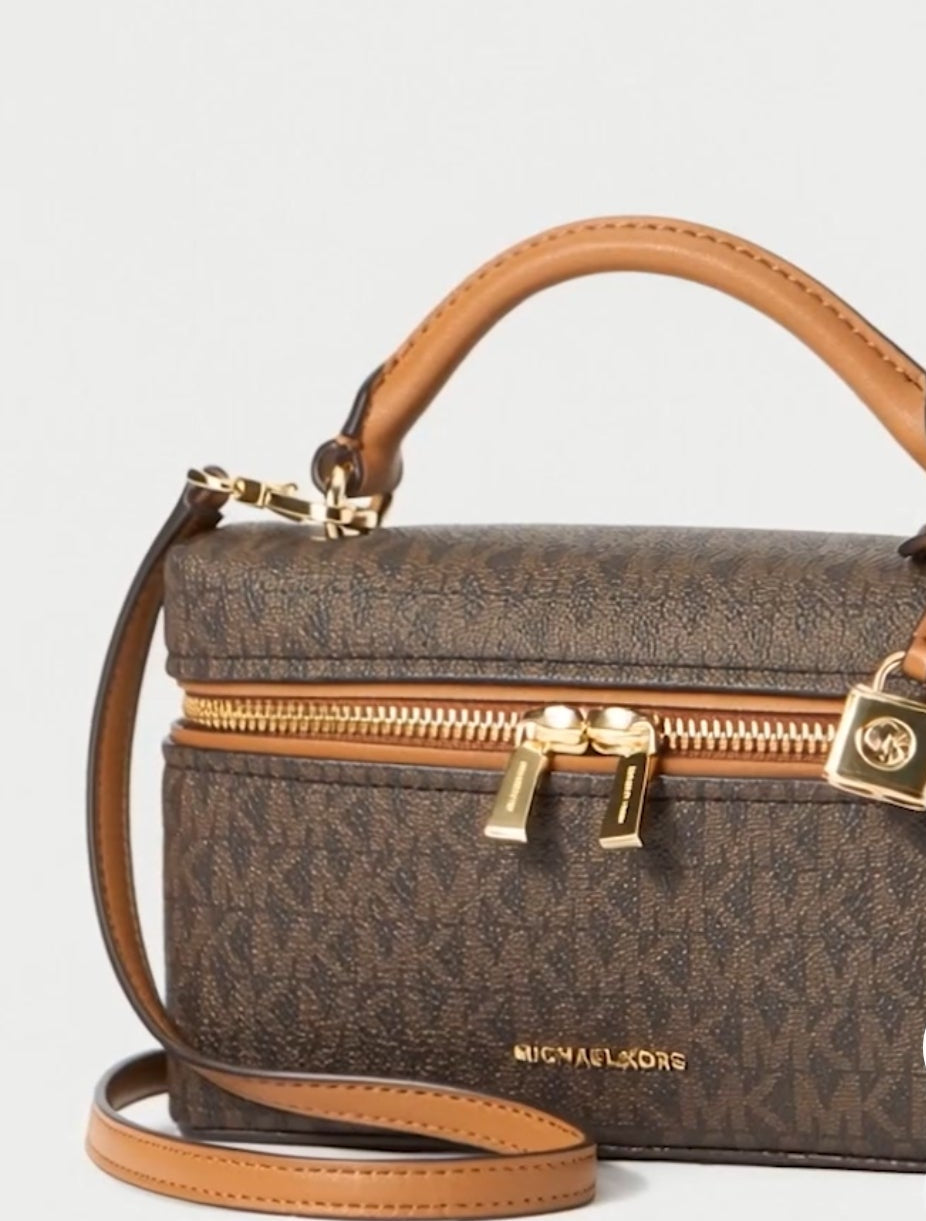 Michael Kors Wandelbare Umhängetasche Jana Extra-Small mit Signature-Logomuster