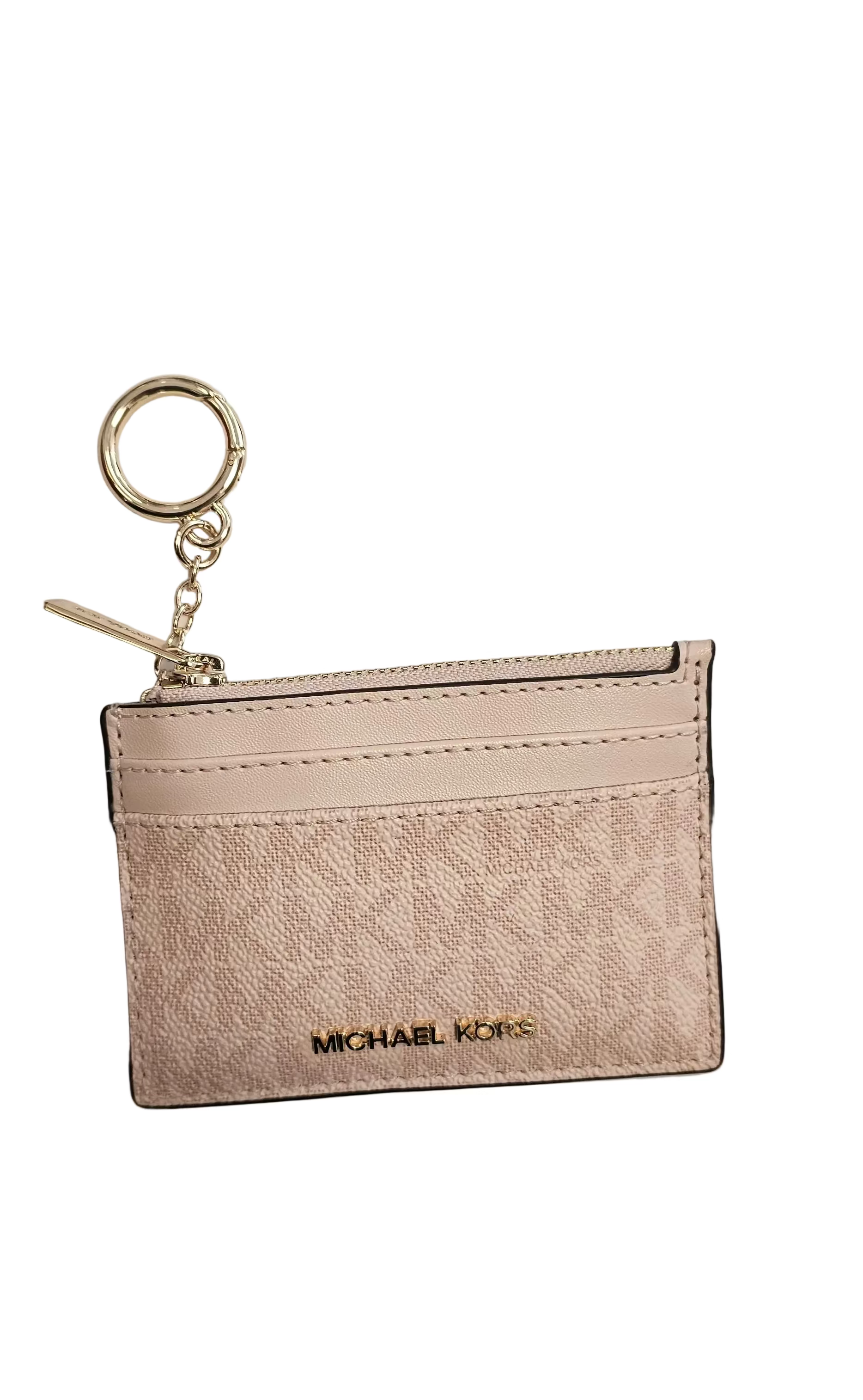 Michael Kors Card Case mit Schlüsselanhänger Powder Blush / Rose Poudre