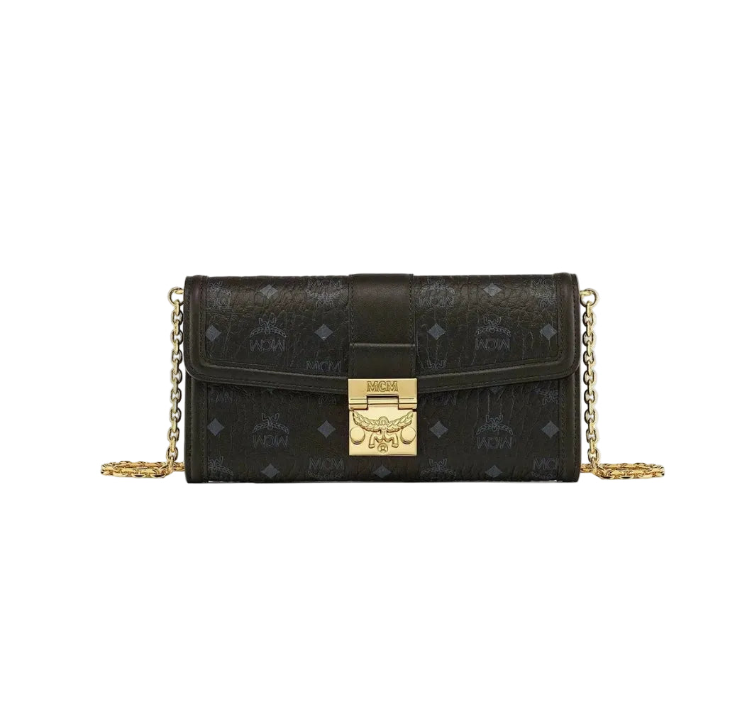 MCM Tracy Chain Wallet Black