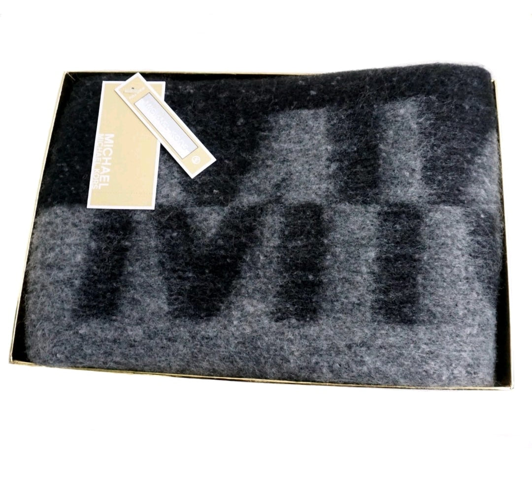Michael Kors Schal mit Geschenk Box Grau Schwarz
