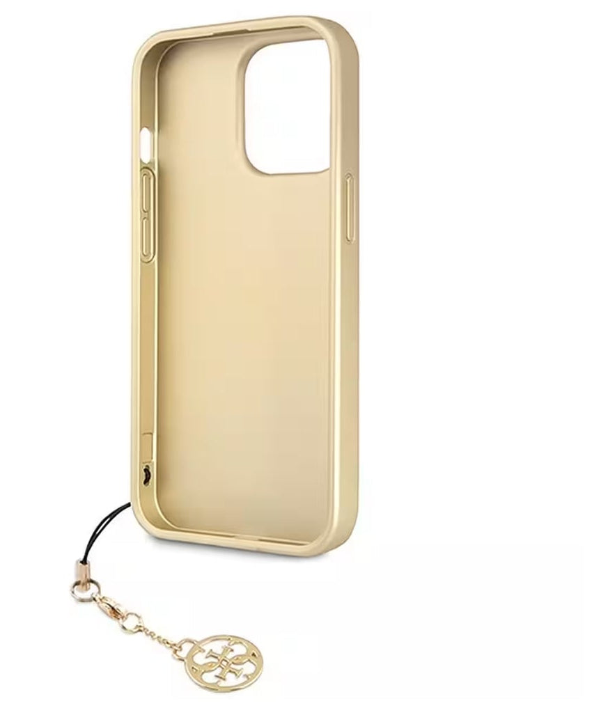 Guess iPhone 15 Pro Hülle Case Cover 4G Charms Grau