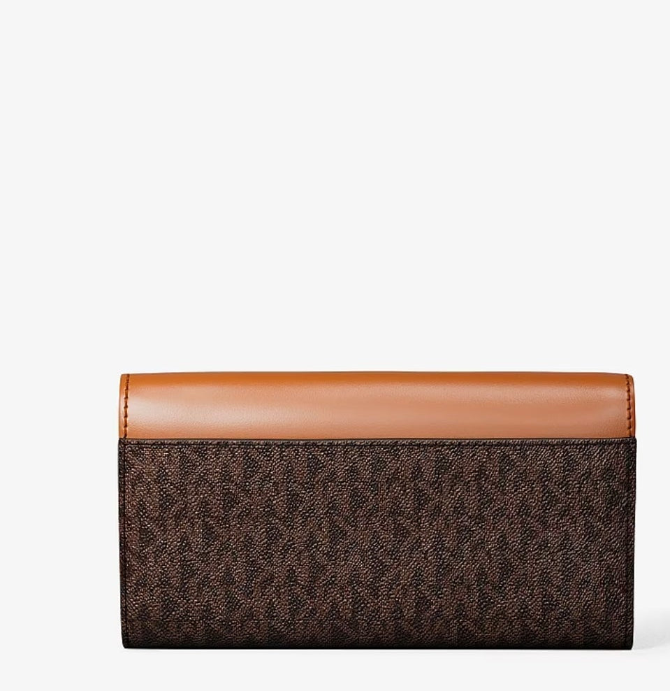 Michael Kors Jet Set Geldbörse Braun logo