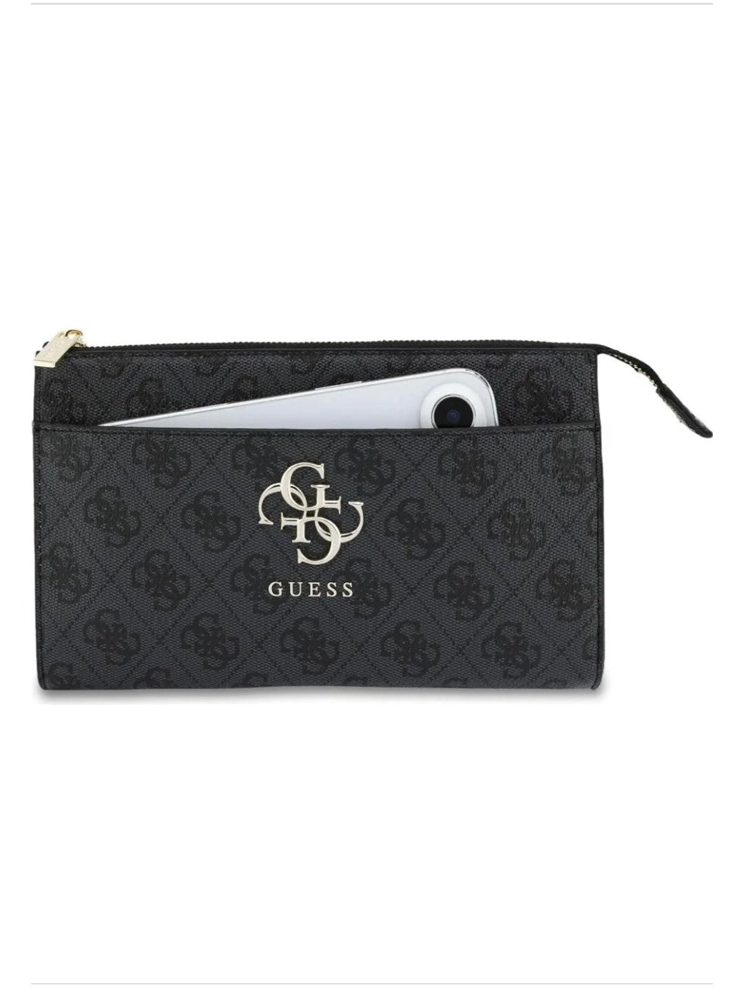 Guess Clutch 4G Big Metal Umhängetasche - Smartphone Tasche  Schwarz