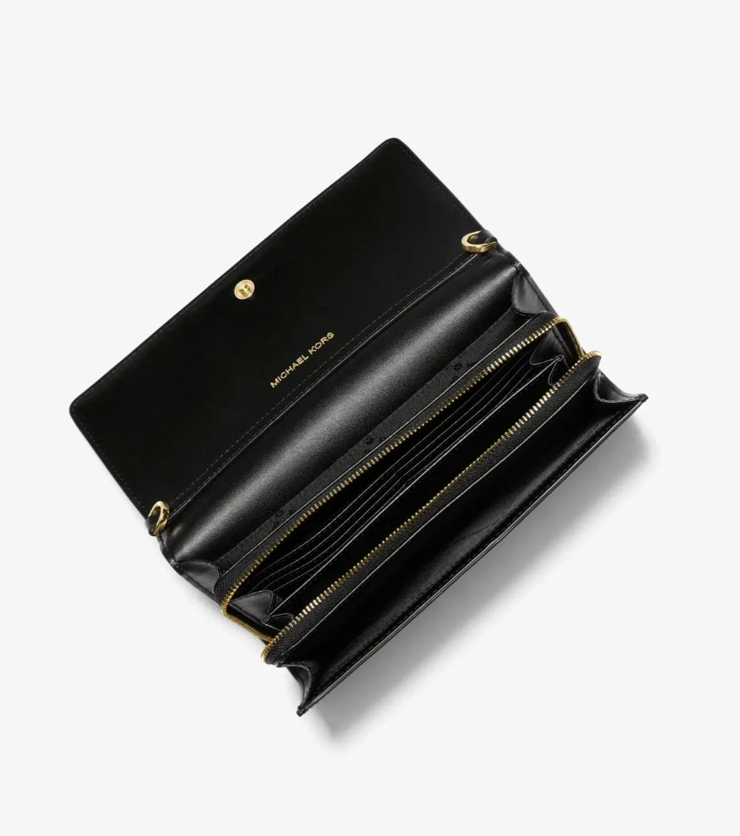 Michael Kors Jet Set Large Leather Crossbody Bag / Wallet - schwarz
